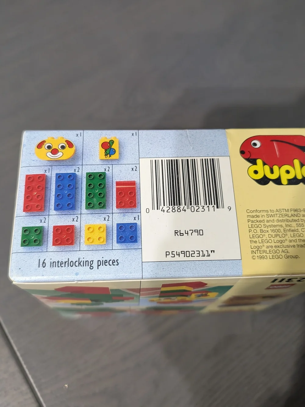 NIB Vintage 2311 Clown Lego Duplo